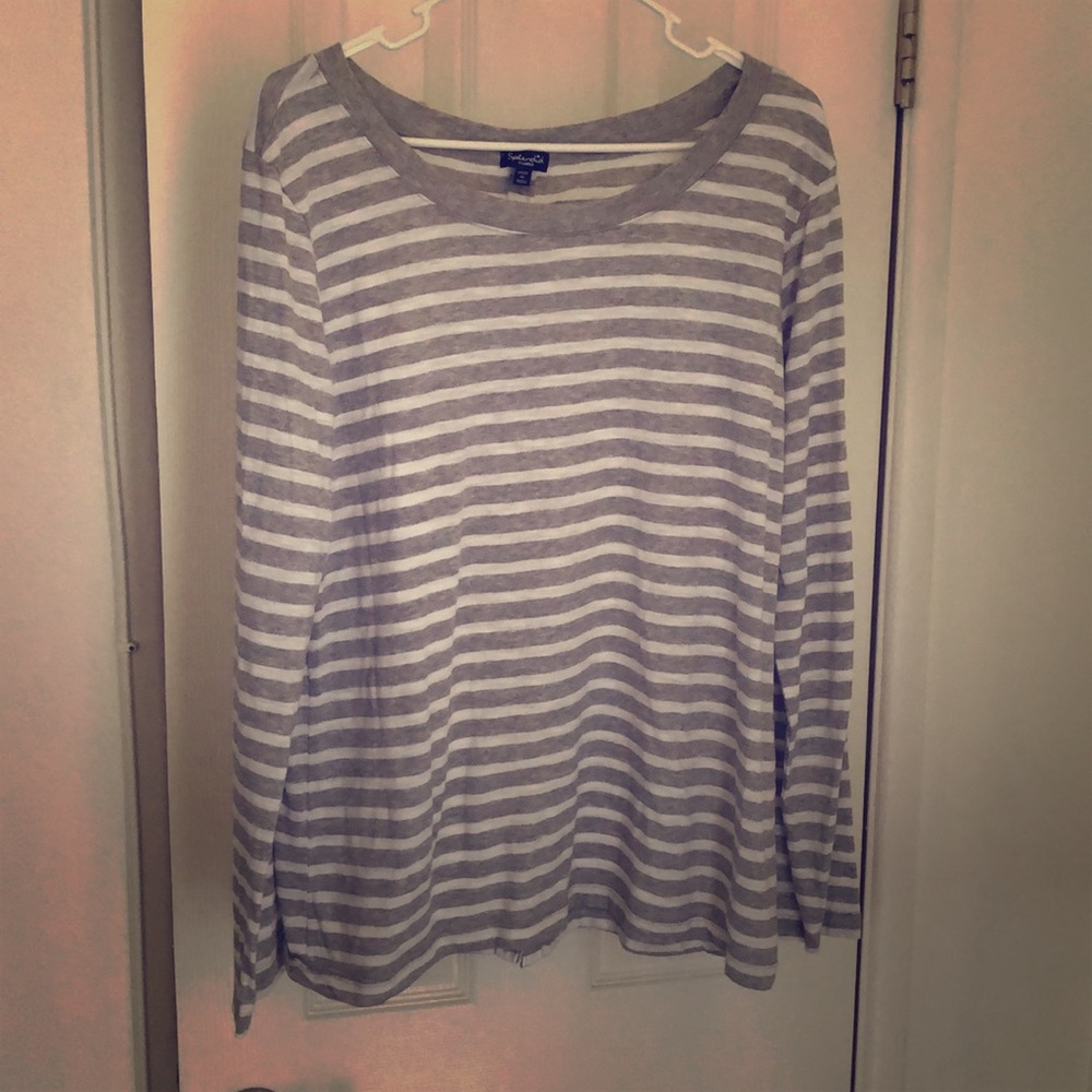 Splendid Gray & white striped Women’s XL